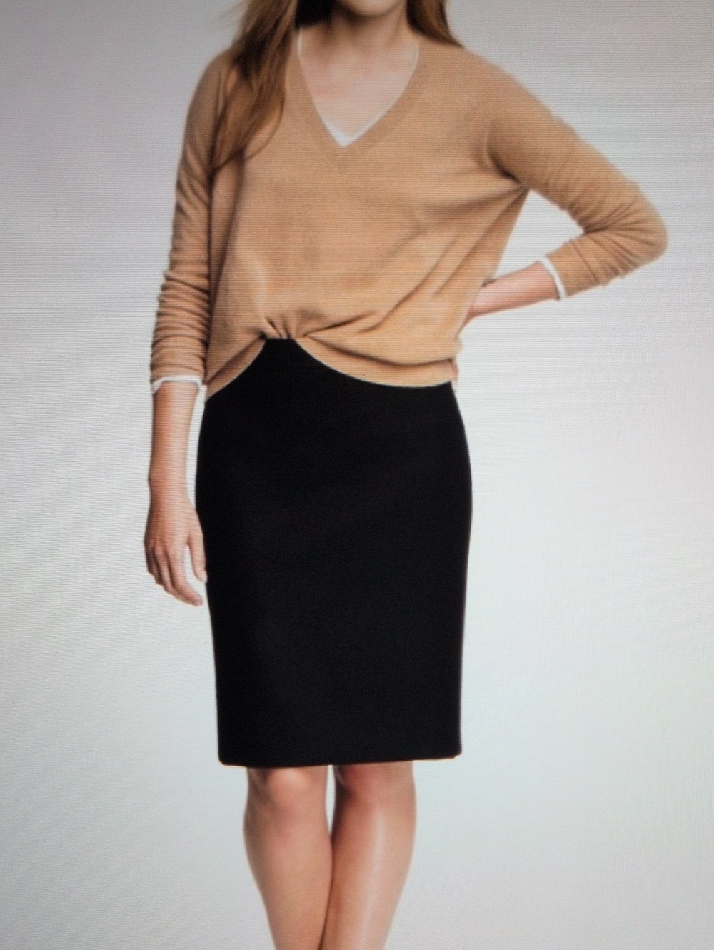 J. Crew Black Pencil Skirt